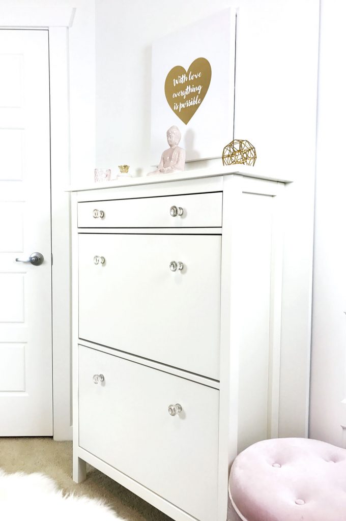 Repurposing the IKEA hemnes shoe cabinet for a small space