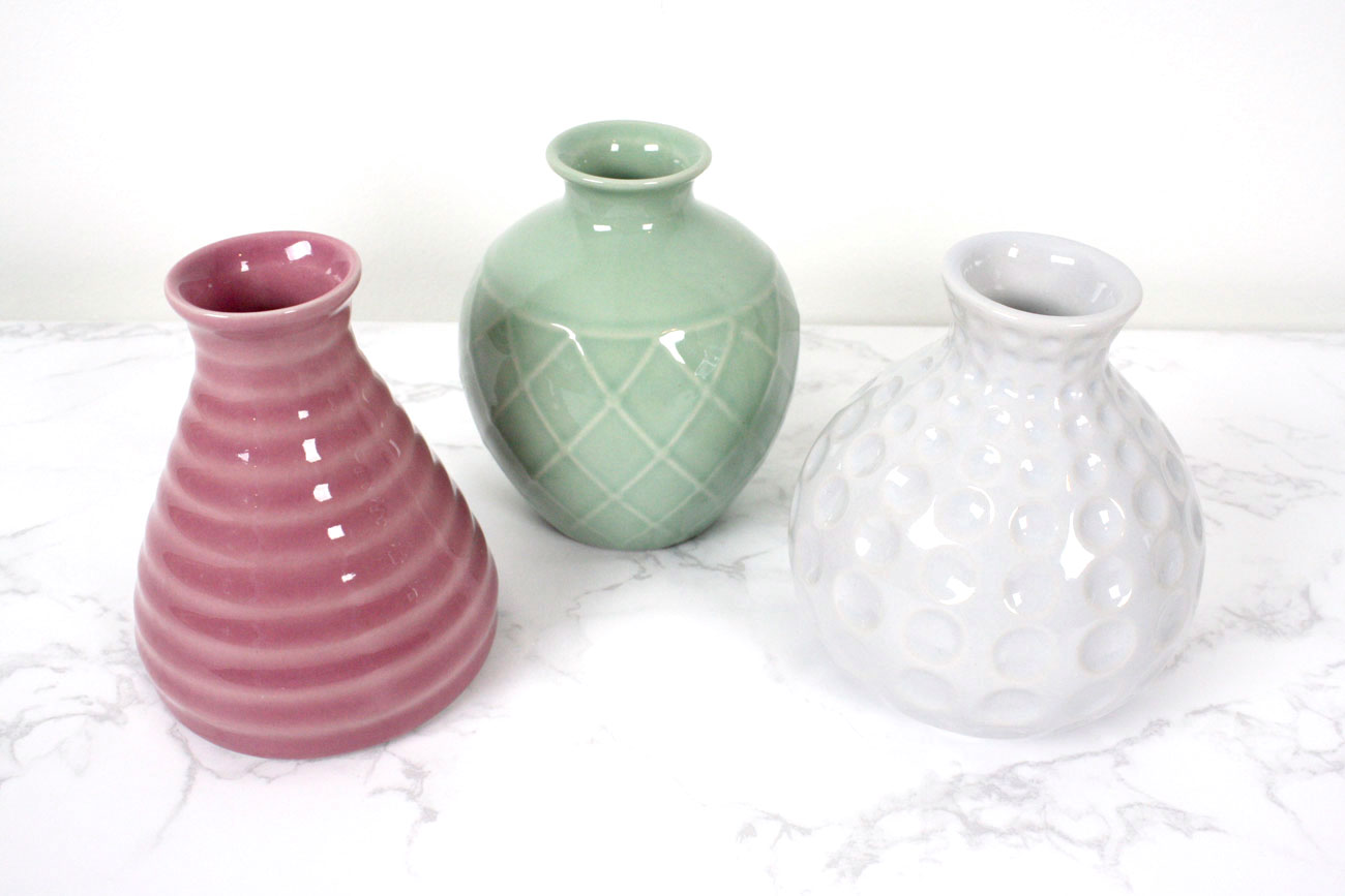 The IKEA Sommar 2017 vase set before gold leaf was applied