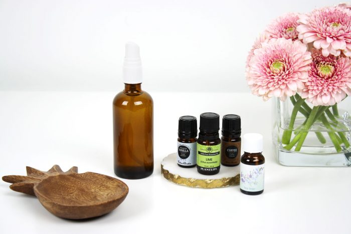DIY homemade air freshener room spray with essential oils