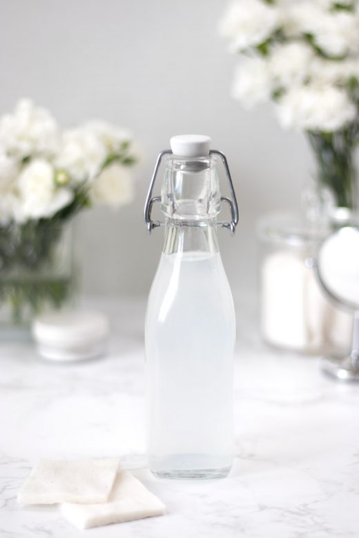 Natural homemade micellar water with witch hazel