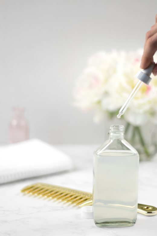 DIY micellar water for hair with essential oils